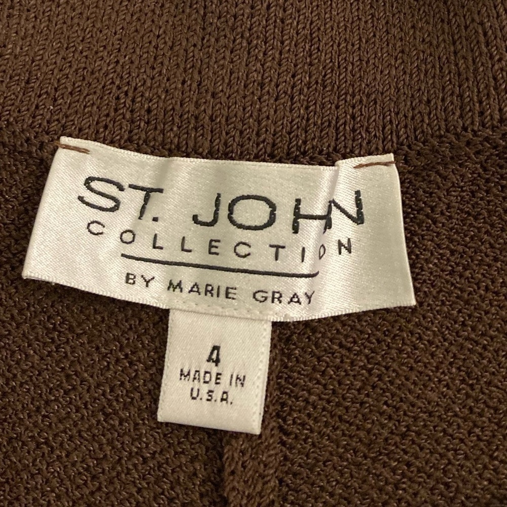 Women's Brown Knit Jacket & Pants Set - Classic Two-Piece - Picture 11 of 16